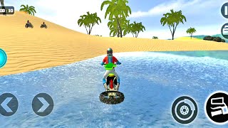 Dirt Motocross Bikes Race Competition Game | Motorcycles Racing Game | Water Surfer Bikes Beach Race screenshot 4