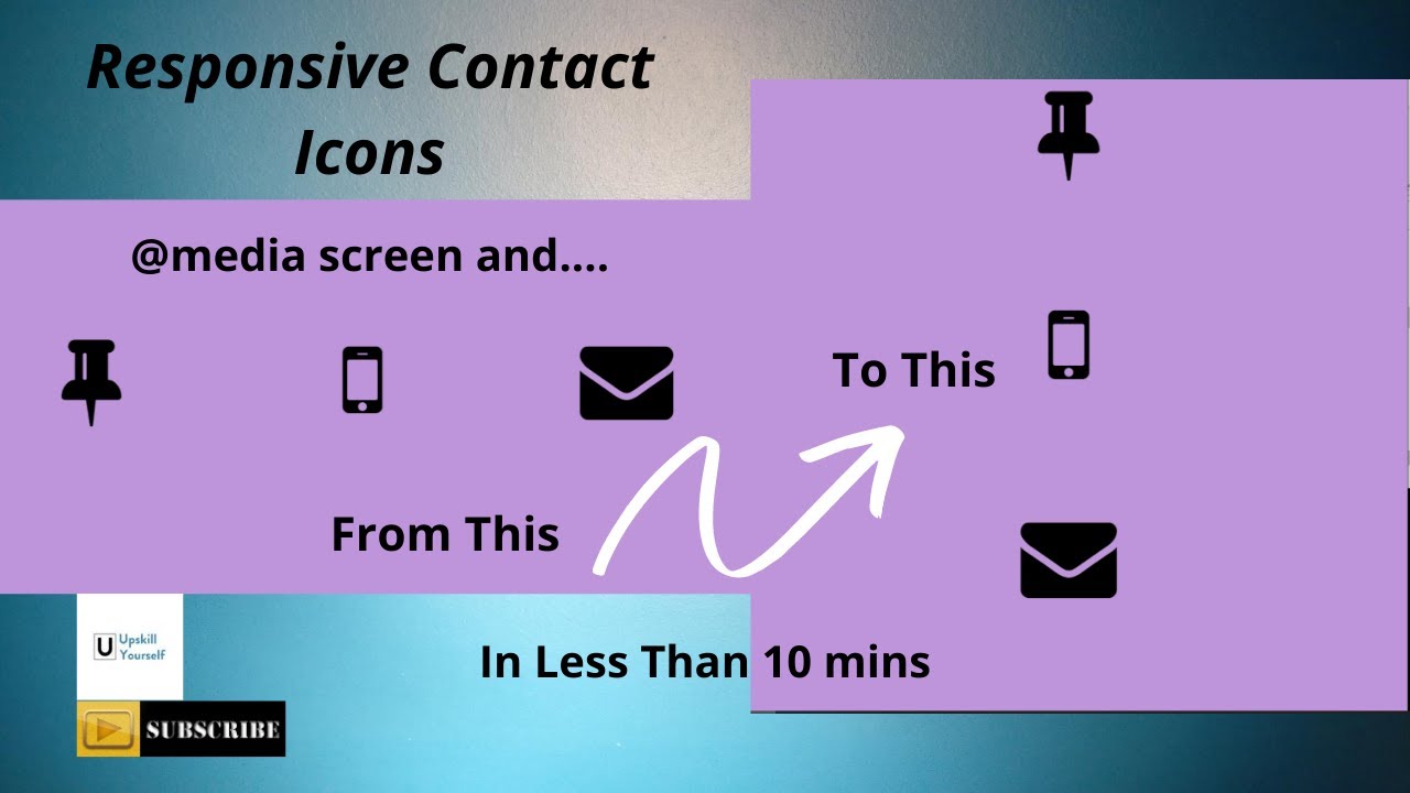 How To Make Contact Icons Responsive (HTML CSS Only) | Easy Tutorial in ...