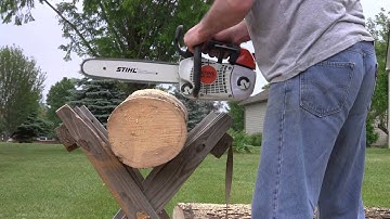 Stihl MS201T Muffler Modded Timing Advanced