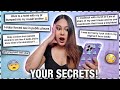 Reacting to my followers' DEEPEST, DARKEST SECRETS *i'm scared* | ThatQuirkyMiss