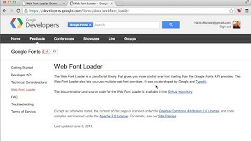 Google Web Font Loader Overview