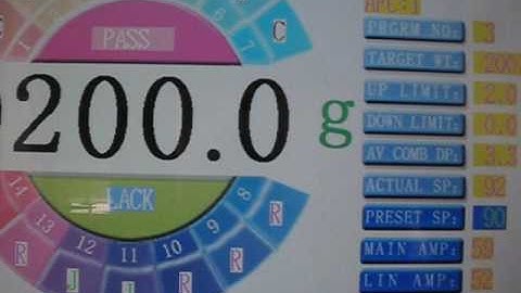 200g candy weighing video with 14 head weigher from Wilpac