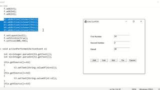 Implement a basic Calculator using AWT