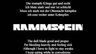 Rammstein - Mein Teil (Lyrics with English Translation)