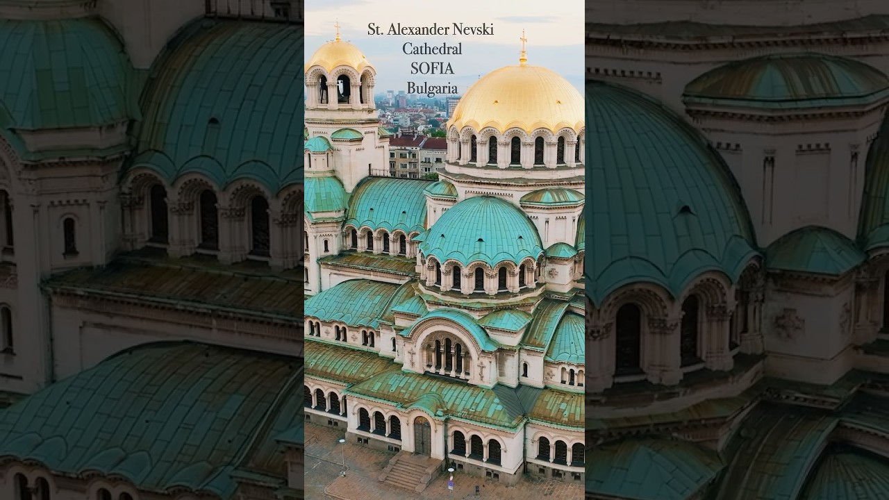 🇧🇬 St. Alexander Nevski Cathedral at Sunrise | Sofia, Bulgaria | Stunning 4K Drone View