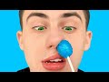 Lollipop stuck in nose