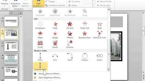 PowerPoint 2010 Apply or Draw a Motion Path