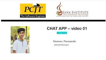 React Native Chat App | Episode 1 | Java Institute