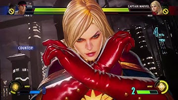 Marvel Vs Capcom Infinite: Chun-Li/Ryu Vs. Captain Marvel/Hulk