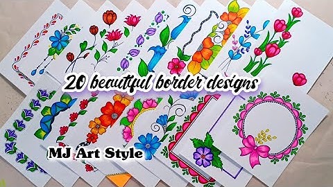 20 BEST BORDER DESIGN/PROJECT WORK DESIGNS/বন্ধু খাতার ডিজাইন/FRONT PAGE DESIGN FOR SCHOOL PROJECTS