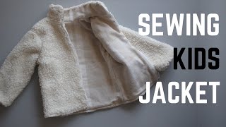 How to sew winter jacket for kids. Easy tutorial and sewing pattern by EasilyMade