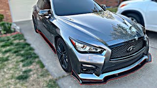 Infiniti Q50 EBay Front Lip &amp; Side Skirts Installation