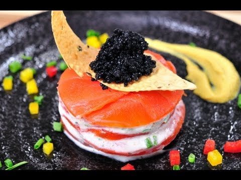แซลมอนมิลเฟย Salmon Millefeuille