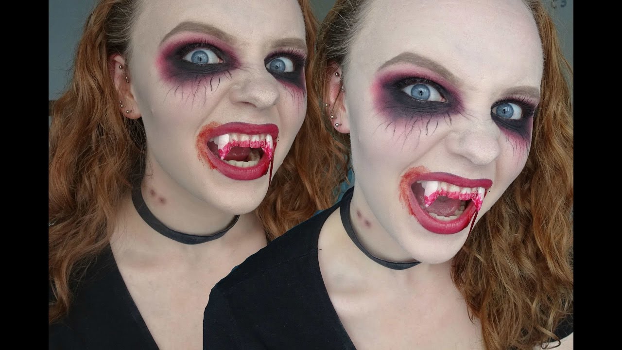 9. "Halloween Makeup: Blue Hair and Vampire" - wide 8