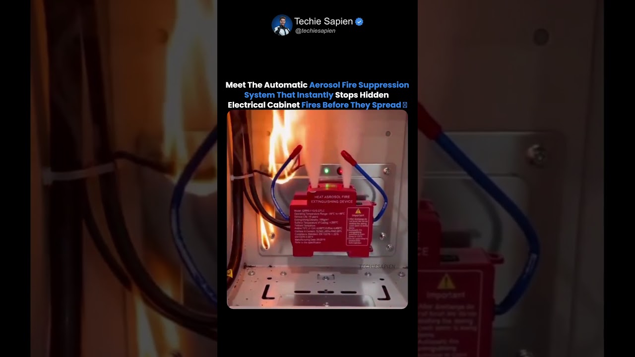Automatic Aerosol Fire Extinguisher For Electrical Cabinets 🤯🔥