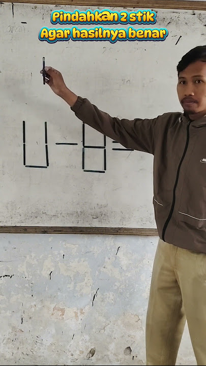 (Finally) 0-8=7❓Move 2 sticks so the result is correct #maths