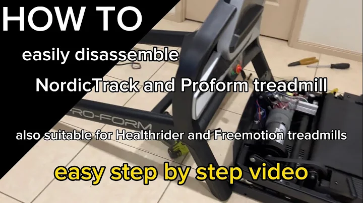 How to easily disassemble a Proform treadmill or NordicTrack treadmill to move it