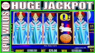 OMG EPIC WILDS HUGE JACKPOT! Autumn Moon High Limit Dragon Link Slot Machine screenshot 1