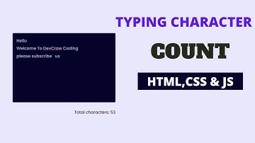 Live Character Count using HTML, CSS And Javascript | Textarea Character Count when typing - 2022