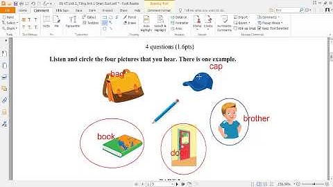 Tiếng Anh Lớp 1 (I Learn Smart Start) Giải Đề Thi Học Kì 1 (Test 2) Có Bài Nghe