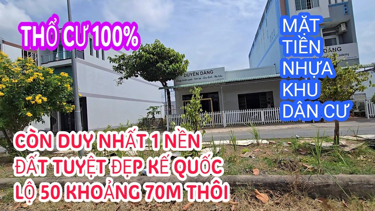 MS:25344 Bán đất cao ráo bằng phẳng mặt tiền nhựa - Thổ cư 100% ngay khu dân cư long thạnh hưng.