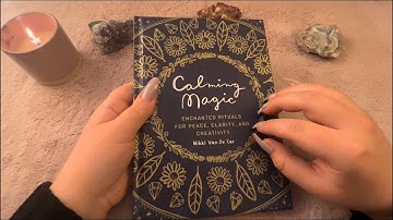ASMR tingly book flip through, witchy edition ✨ soft close up whisper, tapping, tracing, reading