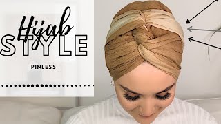 pinless hijab turban style I ignesiz sal baglama modeli