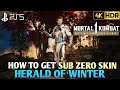 How to get sub zero herald of winter skin mortal kombat 1 herald of winter  skin  mk1 sub zero skin