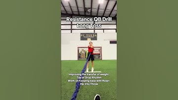 Qb Drill Long Toss Resistance. #qbdrills #quarterbacktraining #footwork #3stepdrop #qb #qbtraining