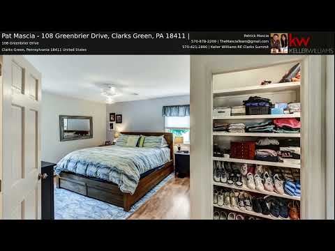 108 Greenbrier Drive, Clarks Green, PA home video tour