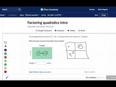K.A. Factoring Quadratics