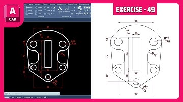 How to Create This 2D Drawing in AutoCAD | Practice Exercise 49 – Step-by-Step Tutorial