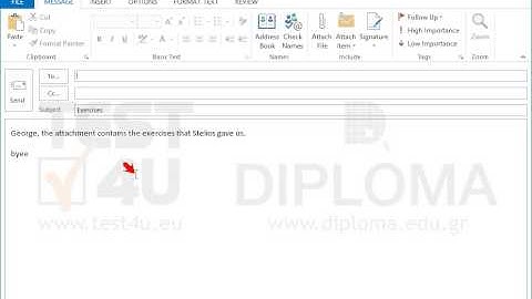 Navigate to the Drafts folder, find the email with subject Exercises and delete the attached...