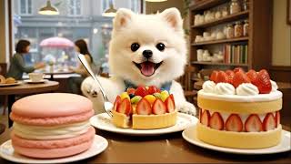 Pome-Chan Eats A Lot At The Cake Shopポメちゃんがケーキ屋さんで爆食い포메짱이 케이크 숍에서 먹방
