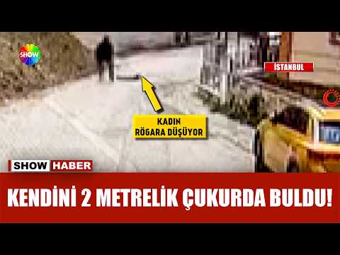 Yolda yürürken rögara düştü!