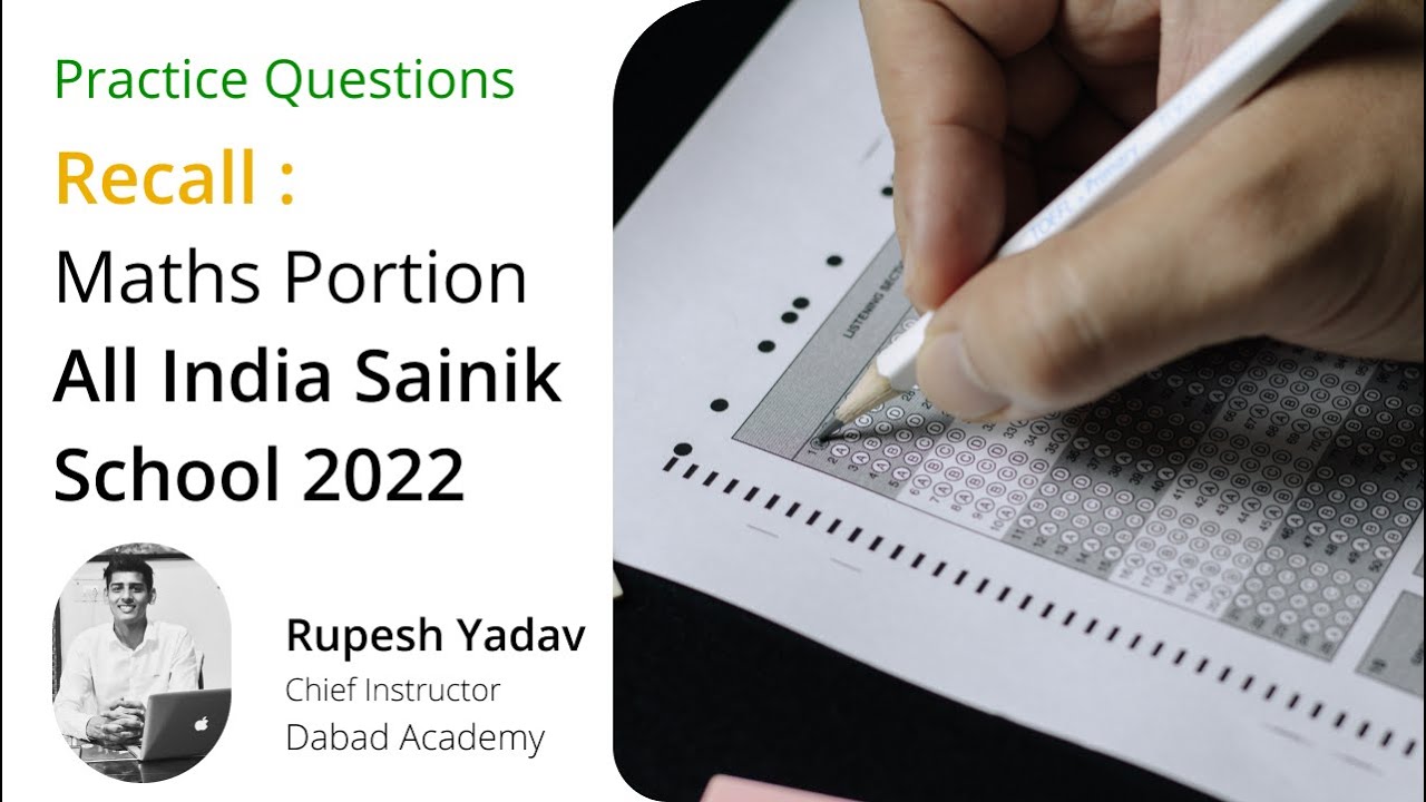 Paper solution AISSEE 2022 for Sainik School Entrance Exam 2023 || Dabad Academy