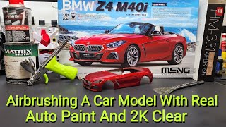 Airbrushing A Car Model With Real Auto Paint & 2K Clear