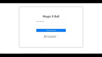 Simple Magic 8 ball Application | HTML JS Bootstrap | Java script Project for Beginner