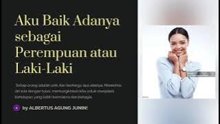 Video Pembelajaran: Aku Baik Adanya Sebagai Perempuan atau Laki-laki