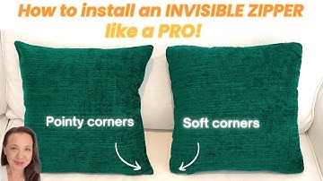 How to make a Simple Cushion Cover | How to sew an Invisible Zipper onto Cushion Cover