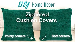 How to Sew Cushion Covers - Easy DIY with Reinforced Zipper ends!