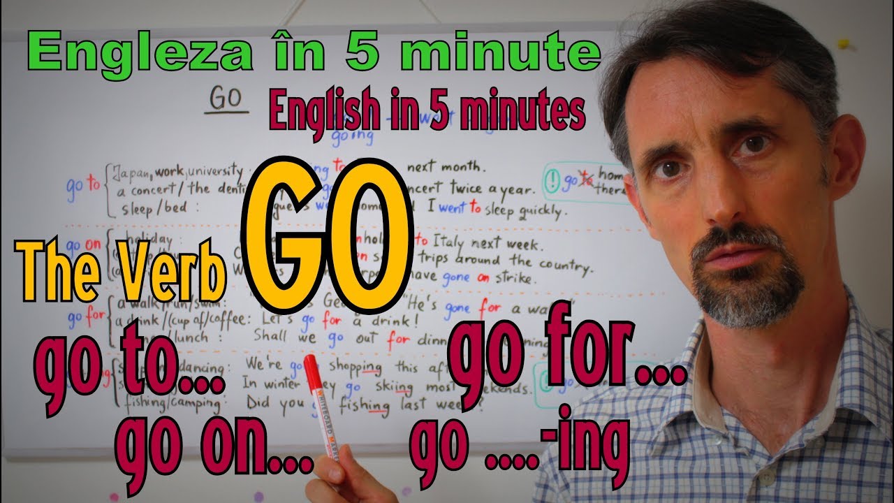 Lectii De Engleza The Verb Go Go To Go On Go For English