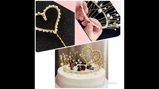 DIY Birthday cake decorations/ Pearl Crown