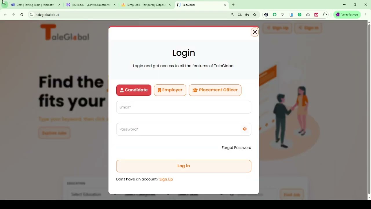 Employee Signup and login Tutorial