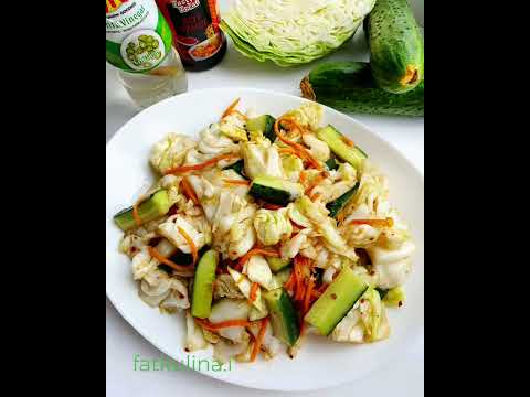 Салат из капусты с огурцами по-корейски