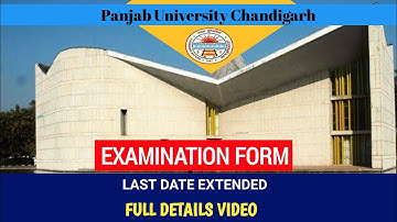PU EXAMINATION FORM Last date Extended