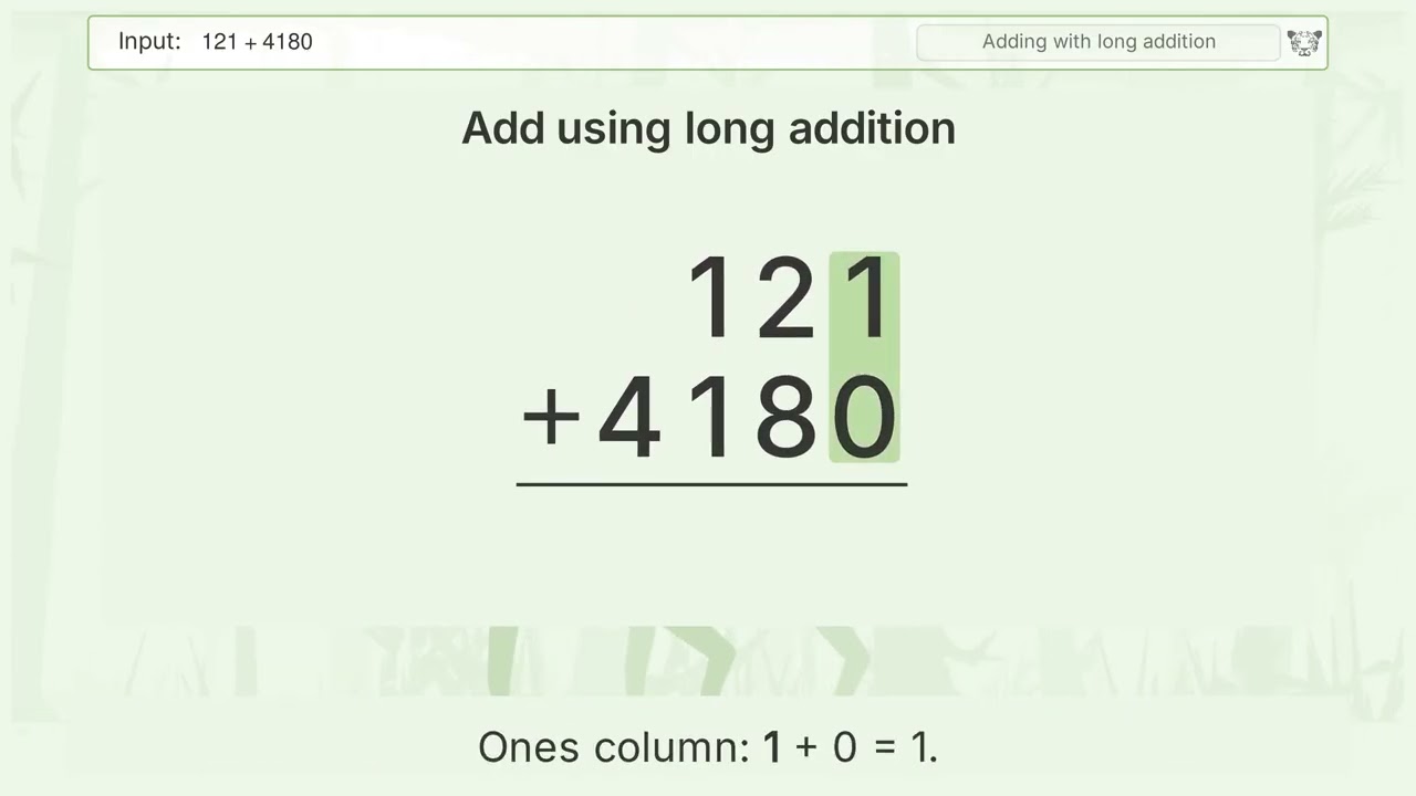 121 + 4180 Long Addition, Step by Step (2026) 