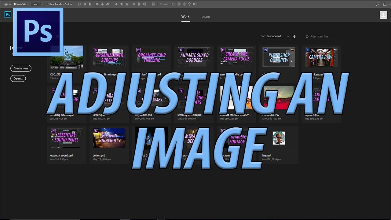 How to Use Adobe Photoshop CC #2: Adjusting an Image