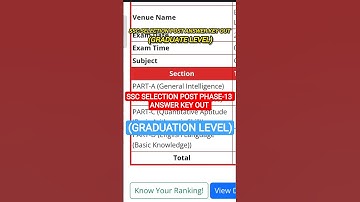 SSC SELECTION POST PHASE-13 ANSWER KEY OUT🥹 #ssc #ssccgl #cgl #cgl2025 #shorts #result #answerkey