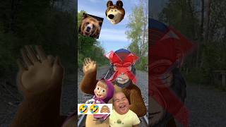 Masha and the bear viral shorts short cartoon wrongheads comedy